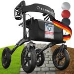 ELONEO Rollator faltbar und leicht mit Sitz, Outdoor Rollator mit Luftbereifung...