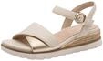 Tamaris Damen Wide Fit Sandalen verstellbar mit Keilabsatz und Riemchen, schwarz