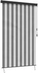 vidaXL Rollo Anthrazit und Wei&szlig; 180 x 250 cm Stoff und Aluminium, Moderner