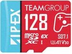 TEAMGROUP APEX 128GB microSD Express Karte, microSDXC Speicherkarte U3 A1 V30...