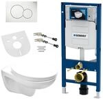 Geberit Komplettset Wand H&auml;nge WC Sp&uuml;lrandlos, Deckel, Vorwandelement,