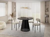 WFL GROUP Esstisch Rund Ausziehbar mit Lamellen im Loft-Stil &ndash; 120 bis 200 cm...