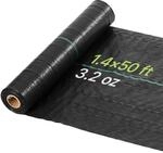 VEVOR Unkrautvlies 0,4x15,2 m Gartenvlies 90 g/㎡, Unkrautmatte aus Polypropylen,