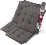 Beautissu 8er Set Premium Niedriglehner Auflage Gartenstuhl 100x50cm Sun-NL &ndash;...
