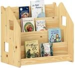 IDIMEX B&uuml;cherregal Bruno 4 F&auml;cher aus Massivholz - Natur Montessori...