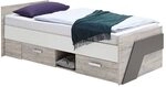 Lomadox Jugendbett Kojenbett Einzelbett 90x200cm in Eiche wei&szlig; Lava, 2...