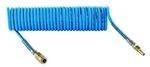 Schneider D770137 Druckluft-Spiralschlauch 8 x 1 mm, 7.5 m, blau