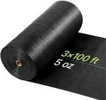 VEVOR Unkrautvlies 0,9x30,5 m Gartenvlies 168 g/㎡, Unkrautmatte aus...