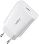 Baseus Speed Mini, USB-C 20W Schnellladeger&auml;t, PD, Wei&szlig;, CCFS-SN02