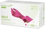 Medi-Inn+ Nitril Magenta Einmalhandschuhe puderfrei (M, 100 St&uuml;ck)