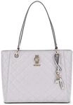 GUESS Bessey Noel Tote Lavendar Grey