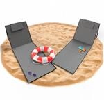 BigDean Strandliege 2er Set Strandstuhl klappbar leicht nur 1,3 kg - Strandmatte