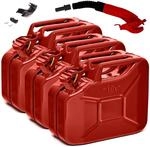 BW&reg; Benzinkanister Metall 3x 10 Liter mit Ausgie&szlig;er - Kraftstoffkanister Rot...