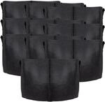 INTIRILIFE 10x Pflanzsack aus Vlies Stoff 113 Liter -30 Gallon- 60 x 40cm-...