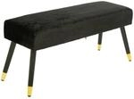 Atmosphera &ndash; Salome Samtbank in Schwarz und Gold, 100 x 35 x 45 cm &ndash; F&uuml;r...