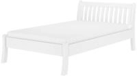 Erst-Holz&reg;Wei&szlig;es, breites Einzelbett 120x200 Kiefer massiv...