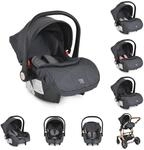 Moni Babyschale Trio i-Size (40-87cm) Adapter, Fu&szlig;abdeckung, weiches Kissen,