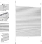 Sekey Plissee ohne Bohren Verdunkelung, Fenster Plissee Klemmfix Jalousie 55 cm