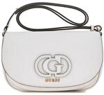 GUESS Damen Calebra Convertible Crossbody Flap Umh&auml;ngetasche, Cremewei&szlig;