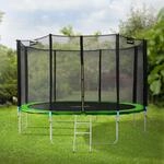 Hauki Trampolin Outdoor, &Oslash;427 cm, Gr&uuml;n, GS gepr&uuml;ft, Rundes Gartentrampolin...