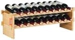 VEVOR Weinregal stapelbar 18 Flaschen, stabiles Flaschenregal, 2-stufiges Lagerregal