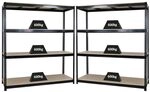 PROREGAL Mega Deal 2X Profi Schwerlastregal Bison, HxBxT 200x180x60cm mit...