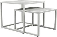 MR. DEKO Beistelltisch 2er Set Dalias | Beistelltische Outdoor Hellgrau |...