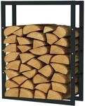 SCHMIDT security tools Kaminholzregal Metall Schwarz 80x25x100cm &ndash; Innen &...