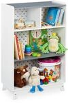 Relaxdays Kinderregal f&uuml;r Spielsachen & B&uuml;cher, HBT: 90x60x30 cm, 4 F&auml;cher,
