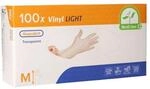 Medi-Inn+ Vinyl Light Einmalhandschuhe gepudert transparent (100 St&uuml;ck, M)
