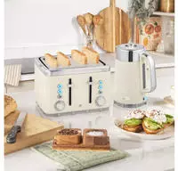 HOMCOM Wasserkocher Toaster Set 1,7L 2200W Schnell Wasserkocher Toaster 