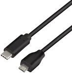 LogiLink USB 2.0 Typ C zu micro-USB Anschlusskabel, zum Laden von Ger&auml;ten &