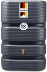 4rain Quadro Regentonne Wandtank 500 Liter Graphite Grey - schmale Form f&uuml;r...