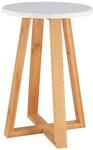 Tendance - Hocker mit bambusbeinen und weisser MDF-Platte - weisser Bambus