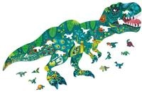 Hape Schimmerpuzzle &bdquo;Dinosaurier &ndash; 200 Teile, Puzzle f&uuml;r Kinder mit Glanzeffekt,