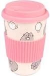 Grupo Erik Kaffeebecher To Go Keramik Pusheen Cat Trinkbecher Tasse mit Deckel 400 ml