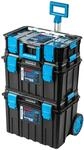 H&ouml;gert Technik - 4 in 1 Kastenset, Satz Werkzeugkisten auf R&auml;dern, Praktisch und