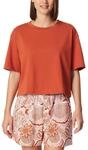 Schiesser Damen Schlafshirt T-Shirt Kurzarm Rundhals Cropped - Mix + Relax
