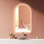 HOKO LED Badspiegel Bogen Beschlagfrei 50x90 cm / 90x50 cm San Diego mit...