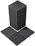 VEVOR Terrassenfliesen, 36er-Set, Balkonfliesen 30 x 30 cm, Klickfliesen,