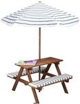 Spetebo Picknicktisch aus Holz ab 2 Jahren - 75 x 75 cm