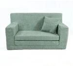 FORTISLINE Kindersofa aus Teddy-Stoff, ausklappbar, 83x43x47 cm, Kindercouch aus