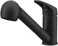 Lenz NIEDERDRUCK Armatur LIVIA Schwarz-matt &ndash; Herausziehbare Geschirrbrause 