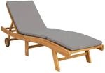 vidaXL Sonnenliege Braun und Hellgrau Polyester, Outdoor-Lounge, moderner