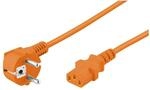 Goobay 95289 Kaltger&auml;te Anschlusskabel Abgewinkelt, 3 m, Orange,