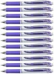 Pentel EnerGel XM BL77 Gelschreiber mit Druckmechanik, lila (12 St&uuml;ck)