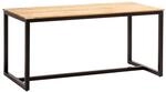 FineBuy Esszimmertisch 200 cm Akazie Massivholz Metall Esstisch Loft-Style,
