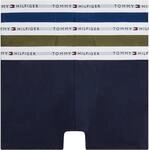 Tommy Hilfiger Herren 3er Pack Boxershorts Trunks mit Logomuster-Bund, Mehrfarbig