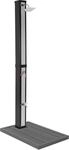 ML-Design Solardusche 40L 217cm eckig Silber-Schwarz mit Bodenplatte Dunkelgrau,