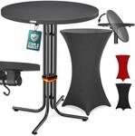 CASARIA Stehtisch Grau 80cm inkl. Husse Grau | Bistrotisch, Belastbar bis 100kg,